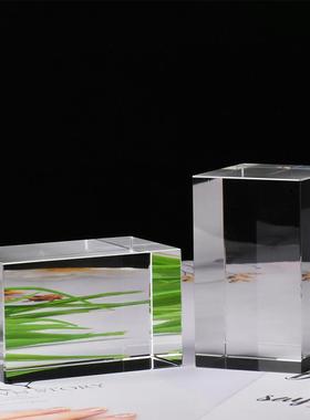 亚克力透明水晶方块摆件