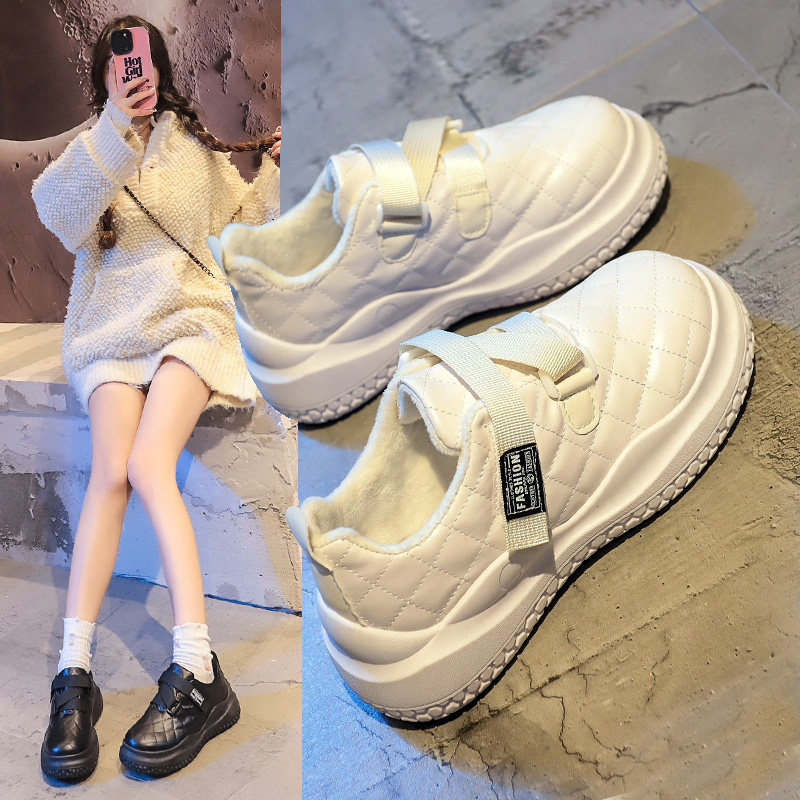 冬天毛毛鞋女2026冬季新款时尚百搭加绒一脚蹬豆豆保暖棉鞋乐福鞋