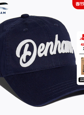 DENHAM2026春季新品男女同款深蓝色简约复古百搭logo灯芯绒棒球帽