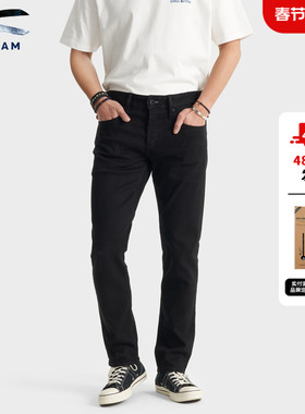 DENHAM春季意大利Candiani修身中腰黑色牛仔裤男RAZOR CB30
