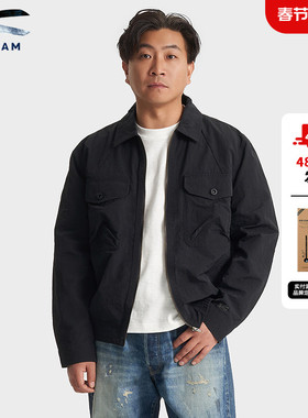 DENHAM2026春季新款男士休闲简约挺括舒适黑色飞行夹克外套男款