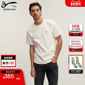 DENHAM男女同款 T恤男黑白 运动风LOGO短袖 经典 简约热销款