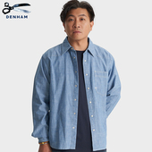男士 新品 经典 DENHAM2026夏季 百搭舒适蓝色牛仔衬衫 外套