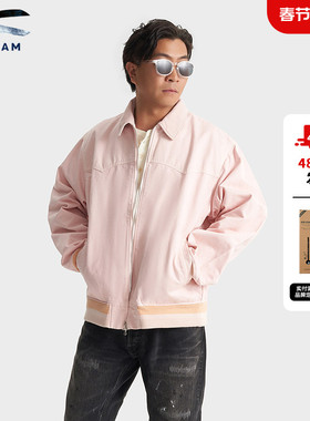 DENHAM2026年春季新品男士阿依努日系复古纯棉草木染粉色夹克外套