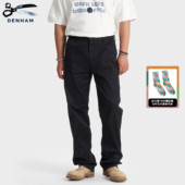 DENHAM2025年秋冬男士 商务休闲宽松百搭黑色直筒休闲裤 DAGGER