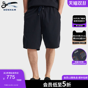 簡約修身 經典 男士 黑色休閑短褲 男款 時尚 DENHAM2025年秋季