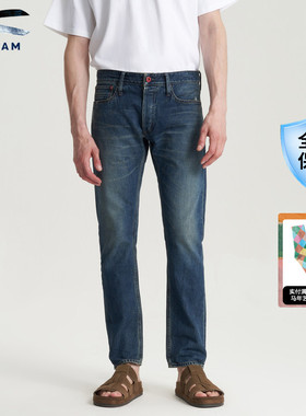 【会员专属】DENHAM25年秋冬日本制猫须直筒中腰剪刀牛仔裤RIDGE