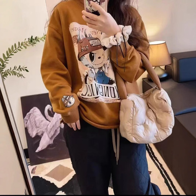 380g卫衣印花牛仔拉布休闲风纯棉