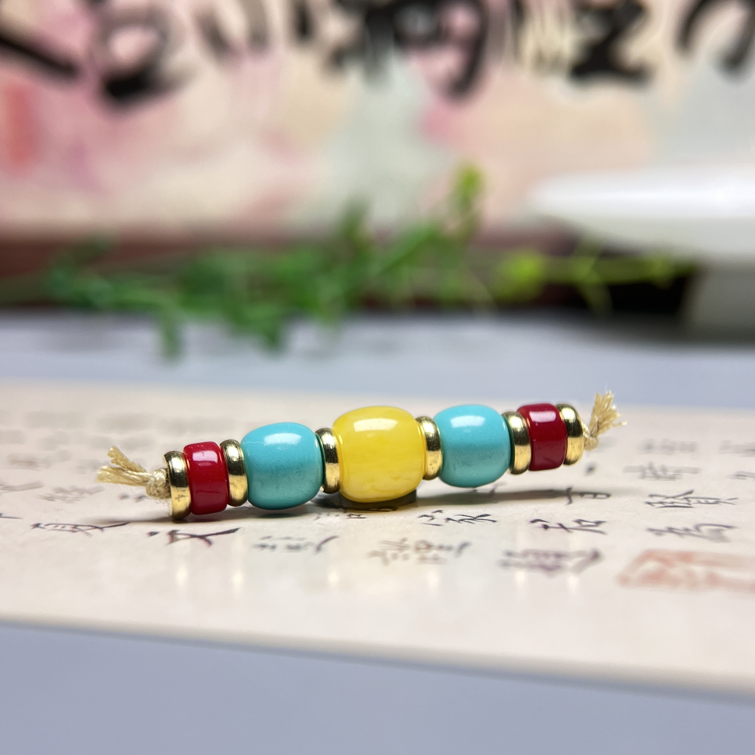 绿松南红蜜蜡配珠套装文玩手串配饰顶珠单珠隔珠散珠天然diy配件