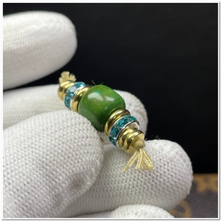绿松石隔珠配饰套装散珠老型珠腰珠顶珠文玩手串菩提手串搭配10mm