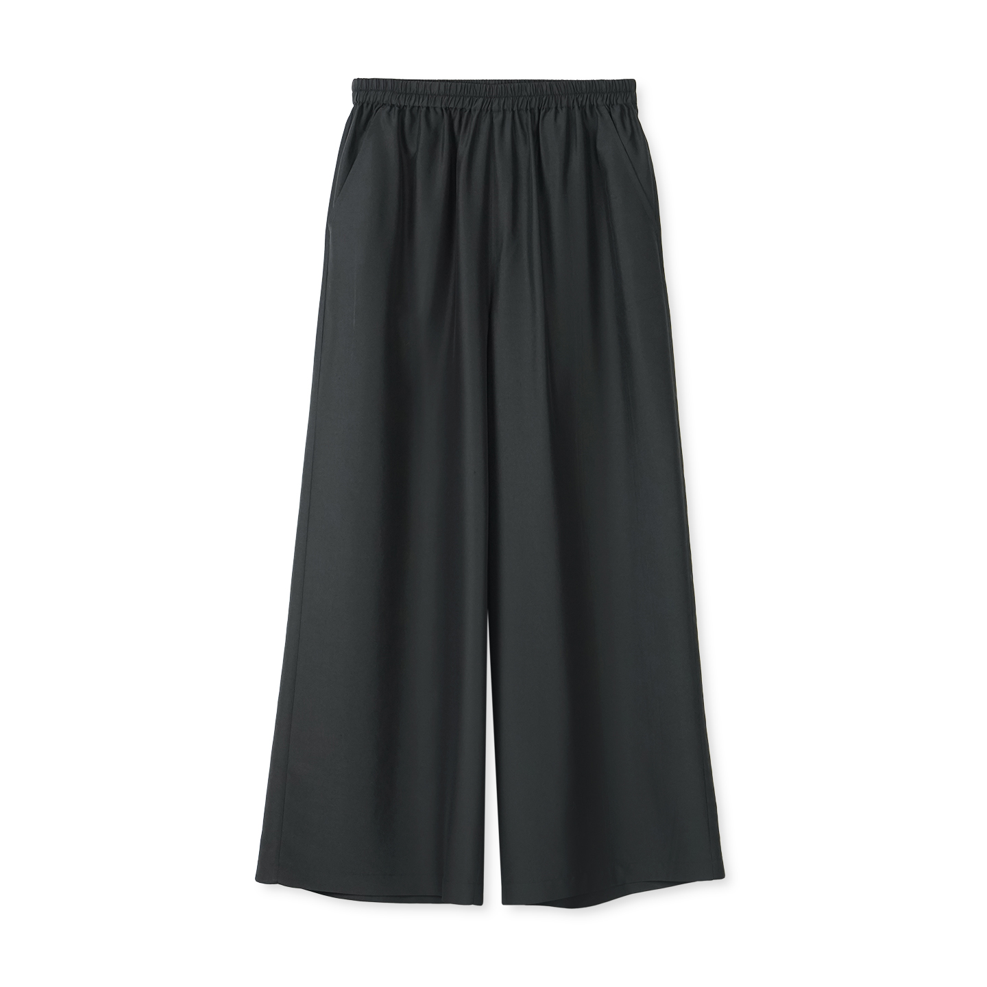 黑色丝毛直筒裤新中式国风女装