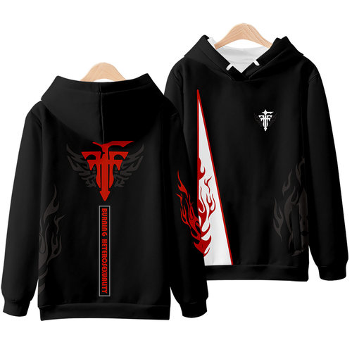 动漫异端学生休闲大码带帽卫衣