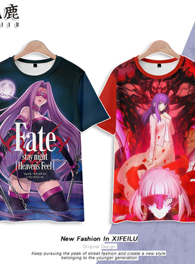 动漫Fate strange fake 短袖T恤男女二次元cos痛衣服夏季体恤宽松