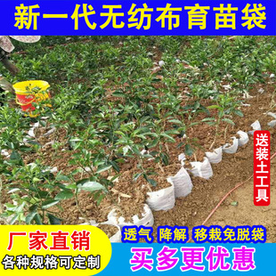 无纺布育苗袋营养袋降解免脱袋种植袋美植袋加厚一次性营养袋定做