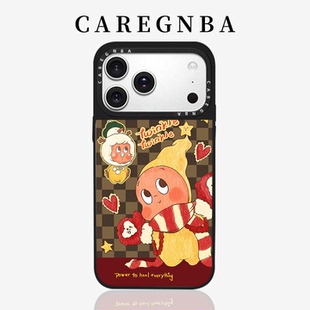 CAREGNBA联名格纹星星人适用苹果16ProMax手机壳新款iPhone17pro磁吸15por全包14plus防摔12网红11明星13女XR