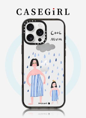 CASEGIRL联名Eggplants淋雨一起走适用苹果16ProMax手机壳iPhone15pro透明14plus亚克力13防摔12全包11网红女