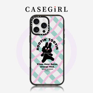 CASEGIRL联名BunniKonbiny小兔适用苹果16ProMax手机壳iPhone15pro磁吸14plus透明13防摔12全包AI键11网红XR