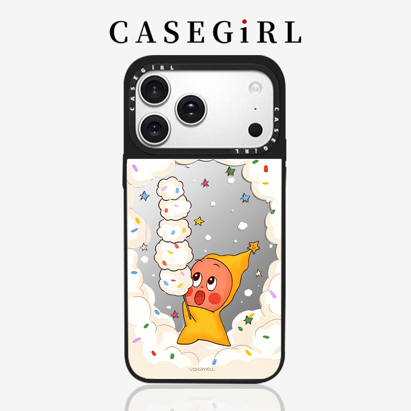 CASEGIRL联名棉花糖星星人适用苹果17ProMax手机壳新