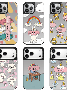 CAREGNBA联名镜面章鱼Yeonwoo Lee可爱适用苹果15promax手机壳iPhone14Pro新款13创意12防摔11网红女款XR