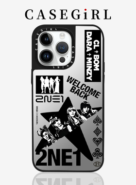 CASEGIRL联名2NE1韩国女团适用苹果16ProMax手机壳新款iPhone15pro磁吸14plus镜面13防摔12网红11明星同款XR