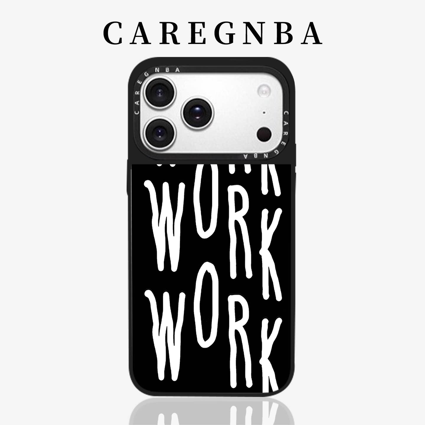 黑白英文插画系列适用苹果18ProMax手机壳新款iPhone17pro高级感15plus小众16P防摔14创意13全包ai按键12女11
