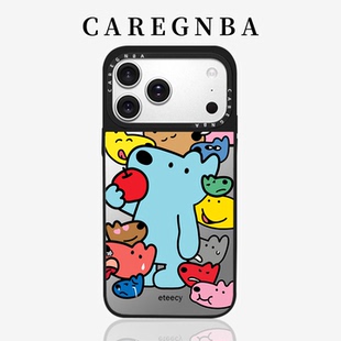 CAREGNBA可爱狗狗自画像适用苹果17手机壳iPhone16pro新款15ProMax网红14plus女11卡通13防摔12全包pro磁吸xr