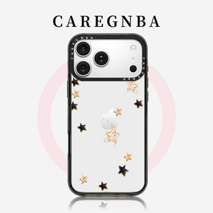 CAREGNBA联名金色闪亮星星适用苹果16ProMax手机壳iPhone17pro全包ai按键15plus磁吸14防摔13创意11P艺术家12