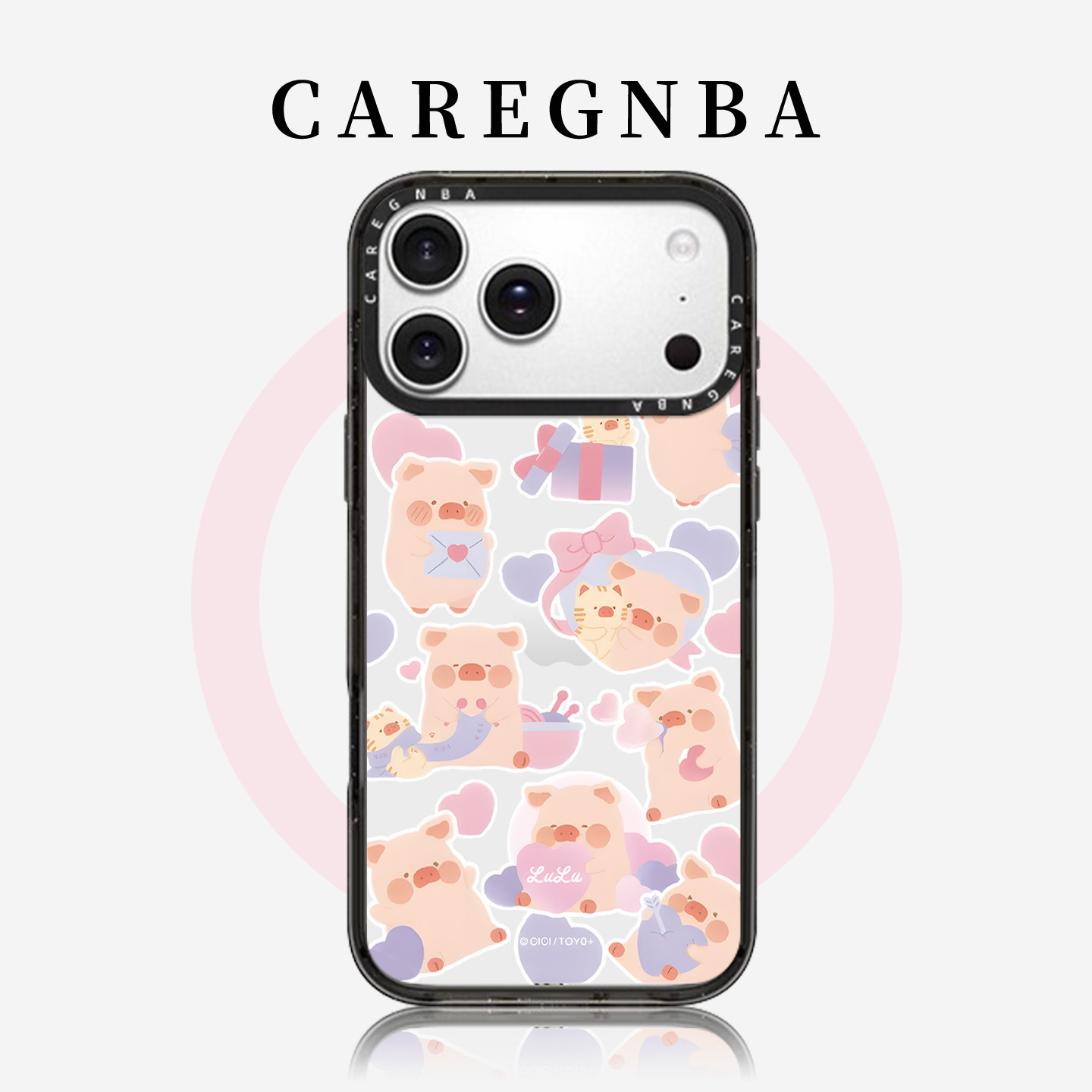 CAREGNBA联名LuLu the Piggy 猪猪攻击适用苹果16ProMax手机壳iPhone15pro透明14plus亚克力13防摔12全包11女