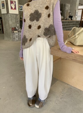 大美自制150cm小个子100%羊毛呢子裤 质感到位不起球的直筒裤子冬