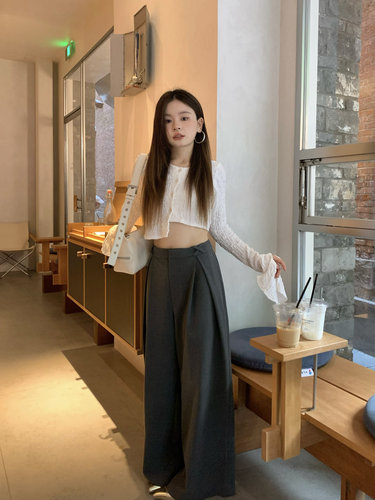 大美休闲低腰93阔腿裤小个子