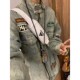 美式 潮牌设计感绣标夹克高街痞帅立领 复古机车牛仔外套男女春秋季
