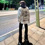 欧美街头潮牌休闲vintage牛仔外套男春秋季印花字母破坏高街夹克