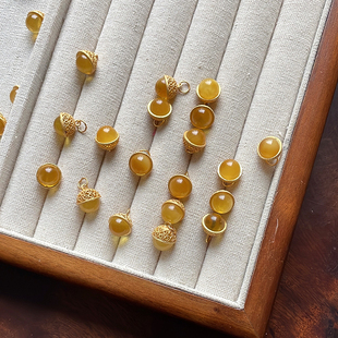 镶嵌合集和田玉碧玉南红绿松石s925银镶嵌配饰女款手串配件饰品