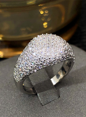 满钻开口戒指女食指戒开口