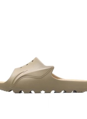 李宁运动拖鞋男新款LNBB Slide篮球黑白沙滩外穿凉拖ABTR005-3