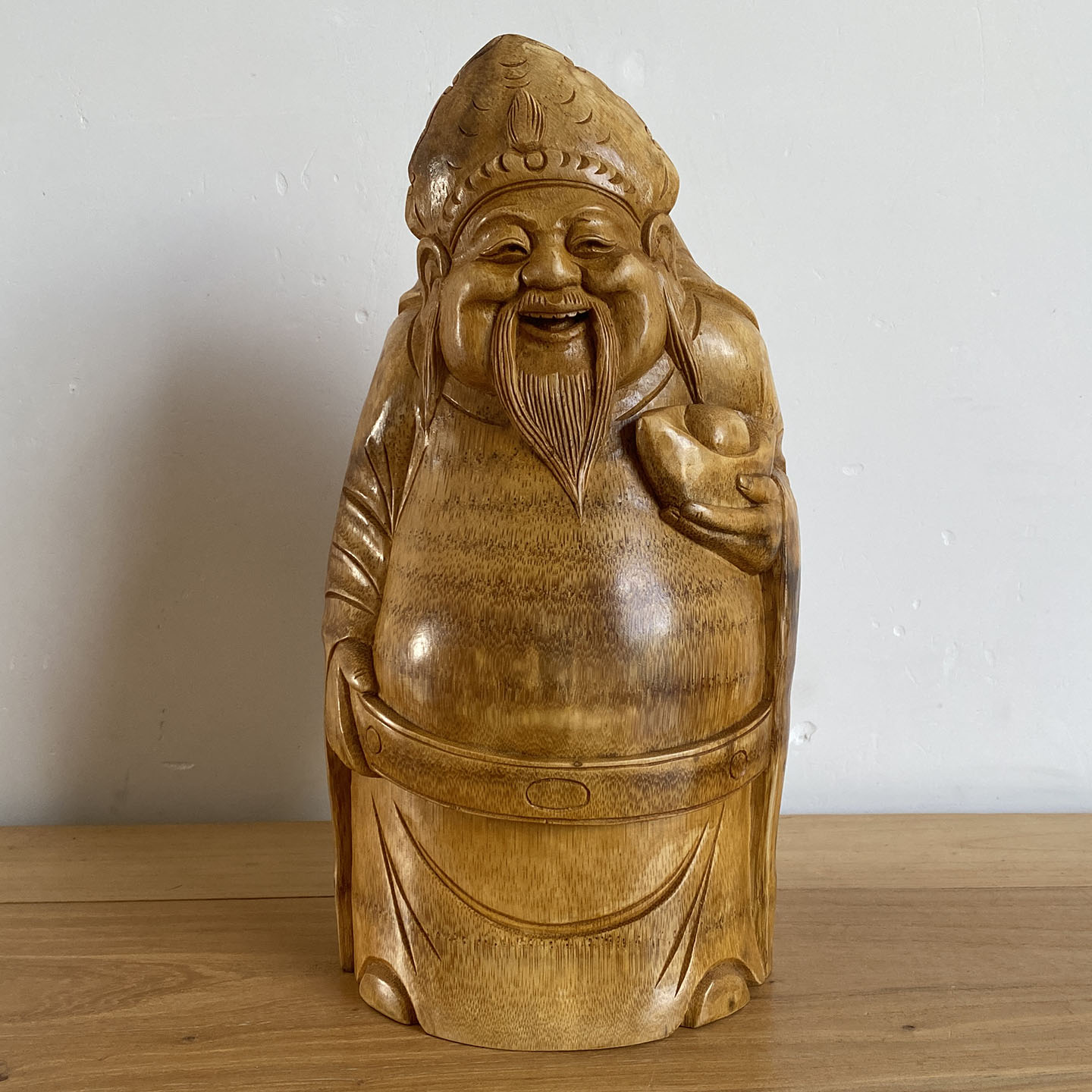 国风摆件【竹根雕财神】