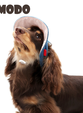 LMODO宠物百搭牛仔帽防晒帽狗狗遮阳帽小型犬用露耳朵帽子可爱帽