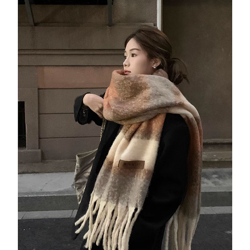 围巾女款2025新款冬季学生高级感