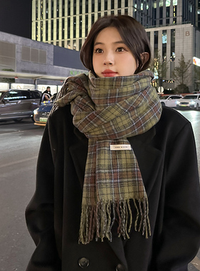 秋冬围巾女2026新款高级感百搭女生送女朋友生日礼物绿色小1029z