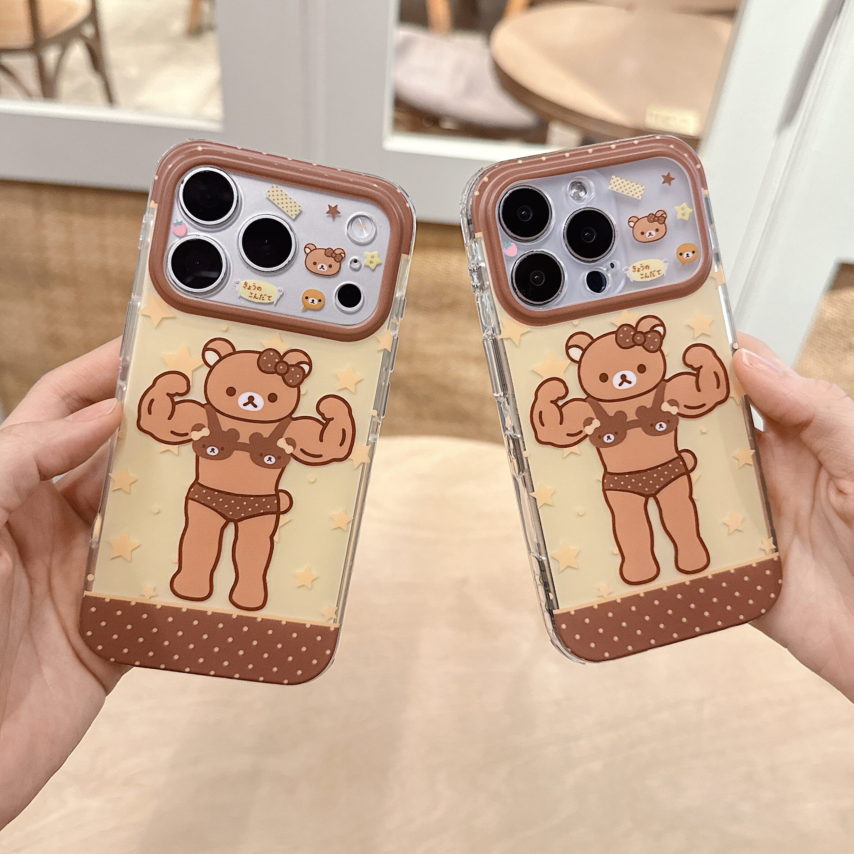 肌肉小熊卡通iPhone防摔手机壳