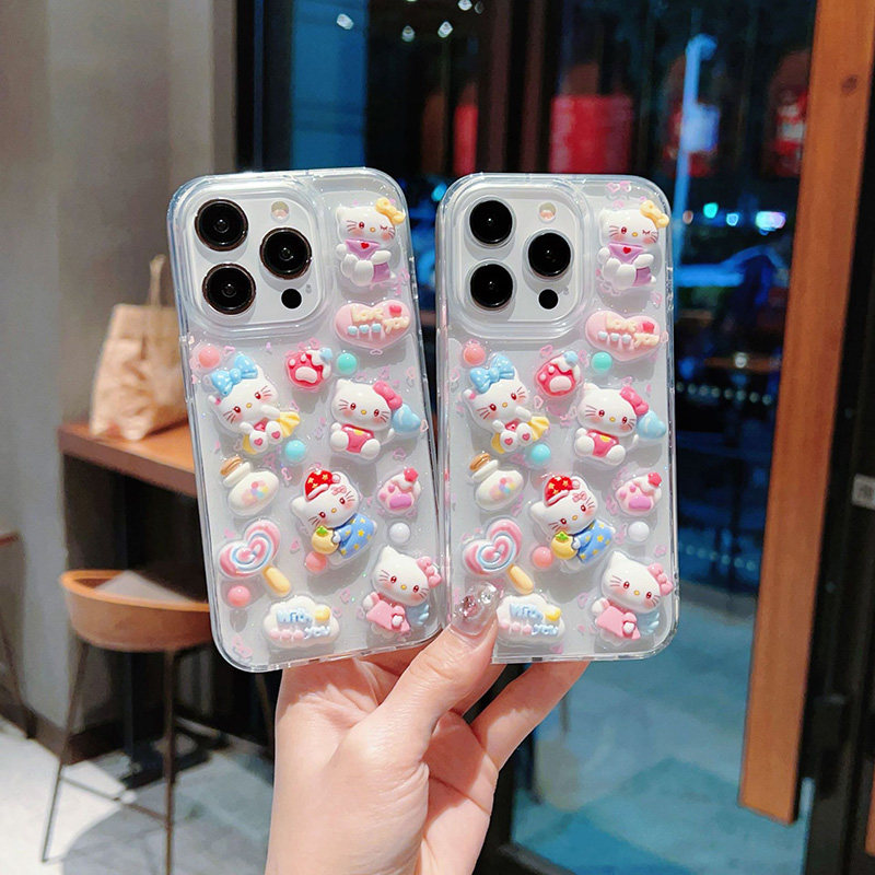 立体棒棒糖小猫iPhone16手机壳