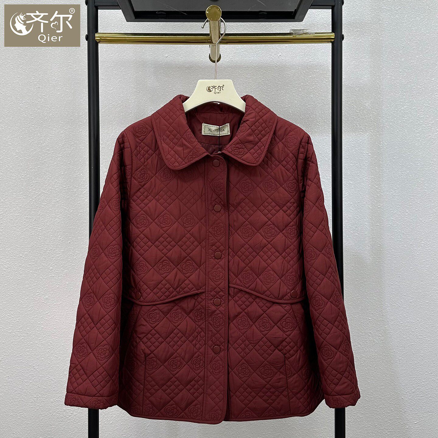 品牌妈妈秋冬装夹棉外套2025新款中老年女士时尚宽松棉衣薄款棉服