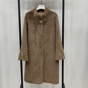 锦鲤貂皮毛一体年轻款外套中年妈妈加厚上衣2023年冬季大码水貂绒