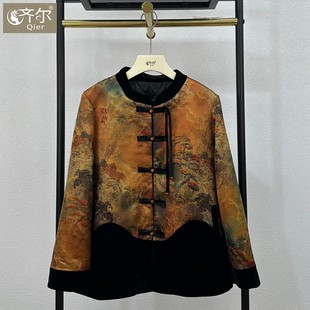 加棉中老年人加厚棉服女妈妈装冬装外套新中式国风奶奶棉袄唐装