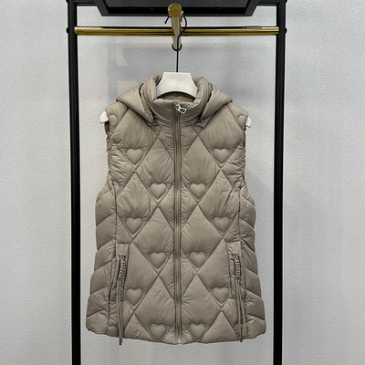 棉服轻薄羽绒棉马甲女士冬季新款短款小个子保暖时尚坎肩连帽外套