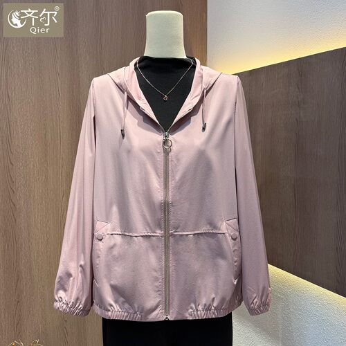 品牌中老年女装春装新款风衣中年妈妈洋气宽松薄款外套上衣春秋