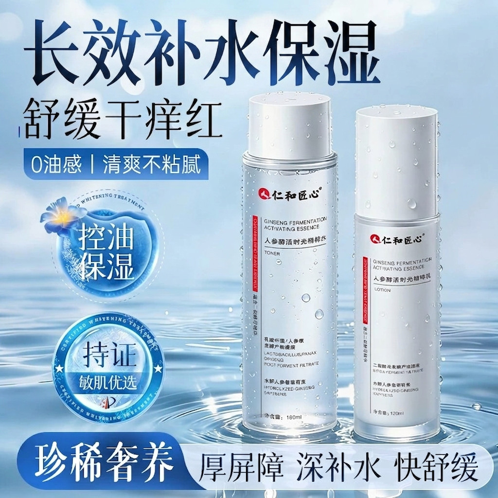 药妆专研丨舒缓修护补水保湿水乳图片