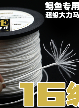 进口16编大力马100米鲟鱼专用编织pe路亚海钓防咬线超强拉力包邮