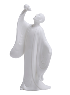 白瓷书房新中式风人物创意摆件