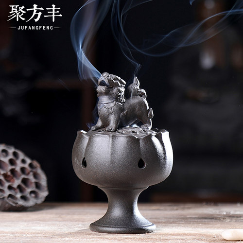 莲花香炉室内家用摆件檀香香薰炉